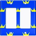 thumbnail image 6 of Metal Light Switch Plate Cover King Queen Crown Blue Yellow KIN010, 6 of 13
