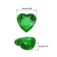 thumbnail image 2 of Unique Bargains 60 Pcs Acrylic Heart Rhinestone 15mm Flat Back Plastic Gems for Jewelry Making, Dark Green, 2 of 5