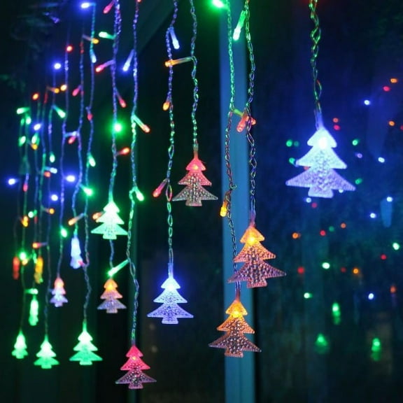 Christmas tree Lights, 20FT 96LED Lights with Remote Control 8 Modes Christmas Lights Waterproof, Extendable for Indoor & Outdoor, Wedding Party, New Year, Holiday Decoration, rainbow color USB Power