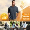 thumbnail image 5 of liyiyiyia Mens Long Sleeve Button-Up Shirts Quick Dry Sun Protection Shirts for Fishing Hiking, 5 of 7