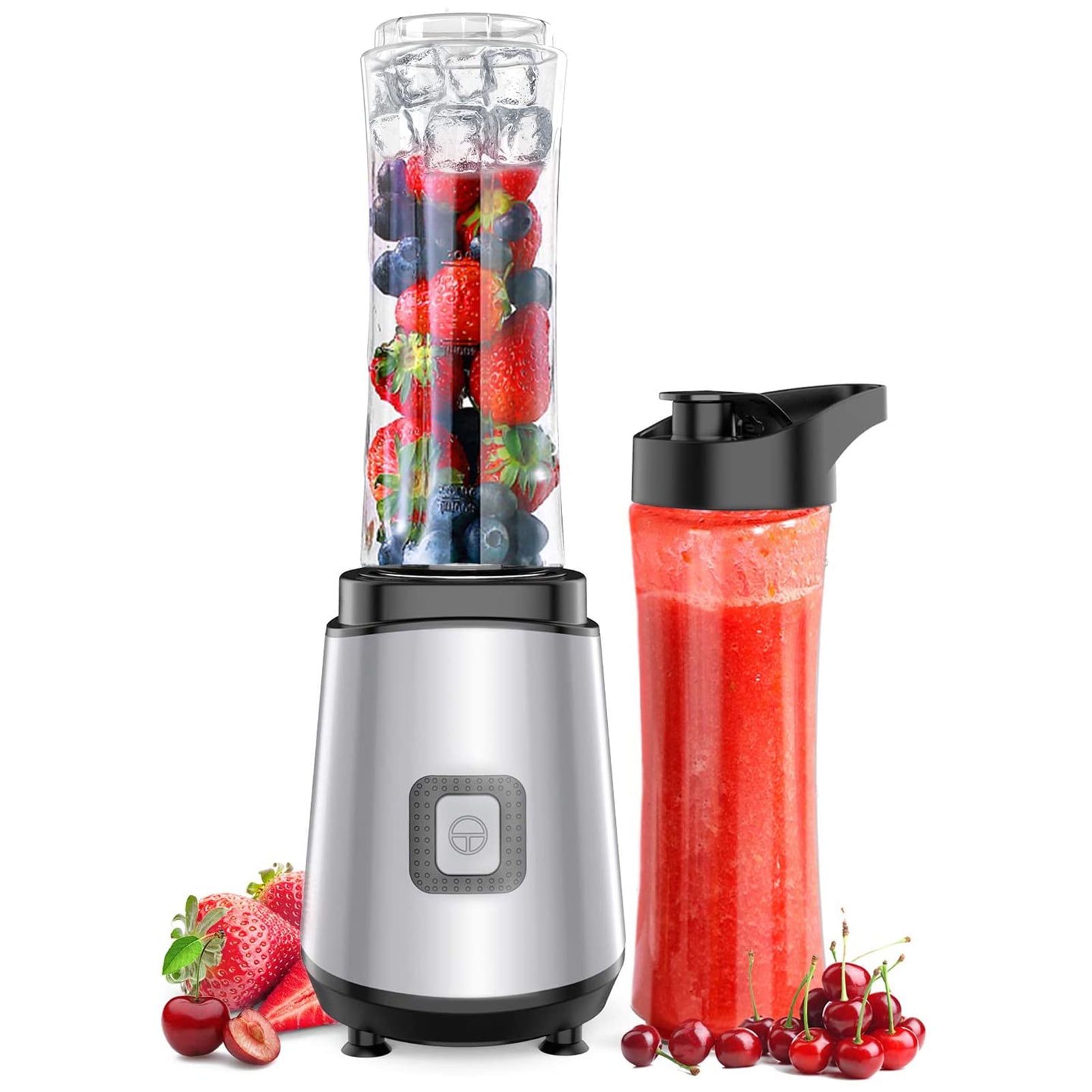 Homgeek 400W 25000RPM Personal Mini Blender Smoothie Maker for Juice Shakes  and Smoothie Portable Small Countertop Mixer with 2*600ml Travel Sport  Bottle 