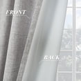 thumbnail image 4 of DriftAway 100% Blackout Linen Curtains for Bedroom 96 Inches Long Drape Farmhouse Thermal Insulated 3 Inch Rod Pocket Back Tab Full Light Blocking 2 Panels for Living Room Nursery, 4 of 5