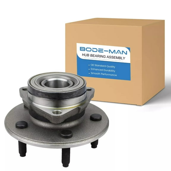 Bodeman 5LUG Front Wheel Hub and Bearing Assembly for 2000-2004 Ford F150 4WD NO ABS - M14 Wheel Bolts; 5 Stud