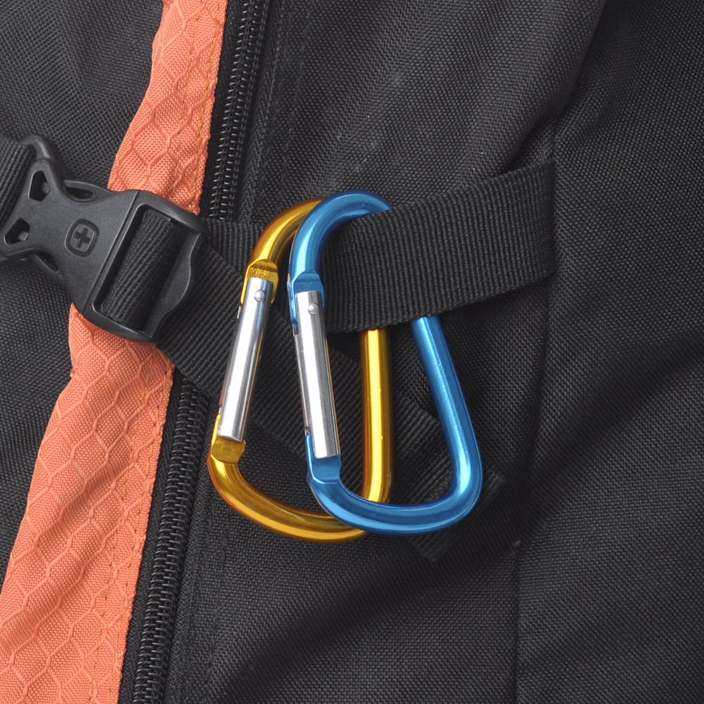 GOGO 240Pcs Carabiners Keychain Clip Wholesale, 3 Inch Heavy Duty Metal Spring Snap Carabiner Hook-Black