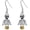 Skull, variant on Bat Earrings S925 Sterling Silver Halloween Gothic Pumpkin Bat Dangle Earrings Halloween Gothic Jewelry Gifts for Women