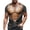 Dark Gray, variant on WREESH Men's 3D Muscle Print T-Shirts Funny Round Neck Short Sleeve Fitness Wear Dark Gray