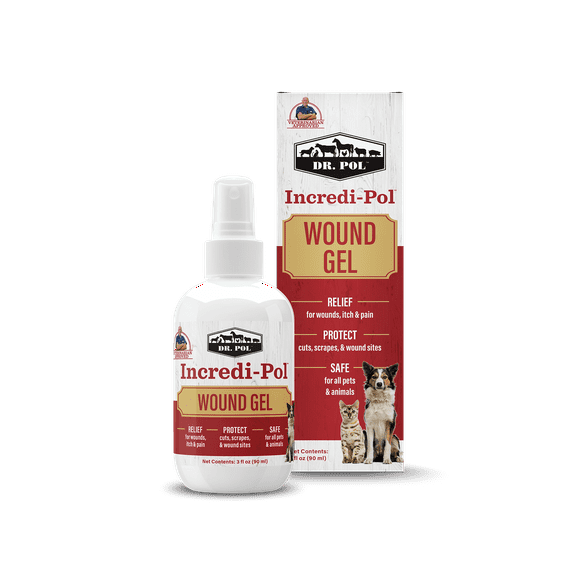 Dr. Pol Incredi-Pol Wound Gel for Dogs, Cats, and All Animals. 3-Ounce