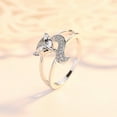 thumbnail image 3 of Themed Copper Ring with Zircon Inlay Korean Style Jewelry, 3 of 5