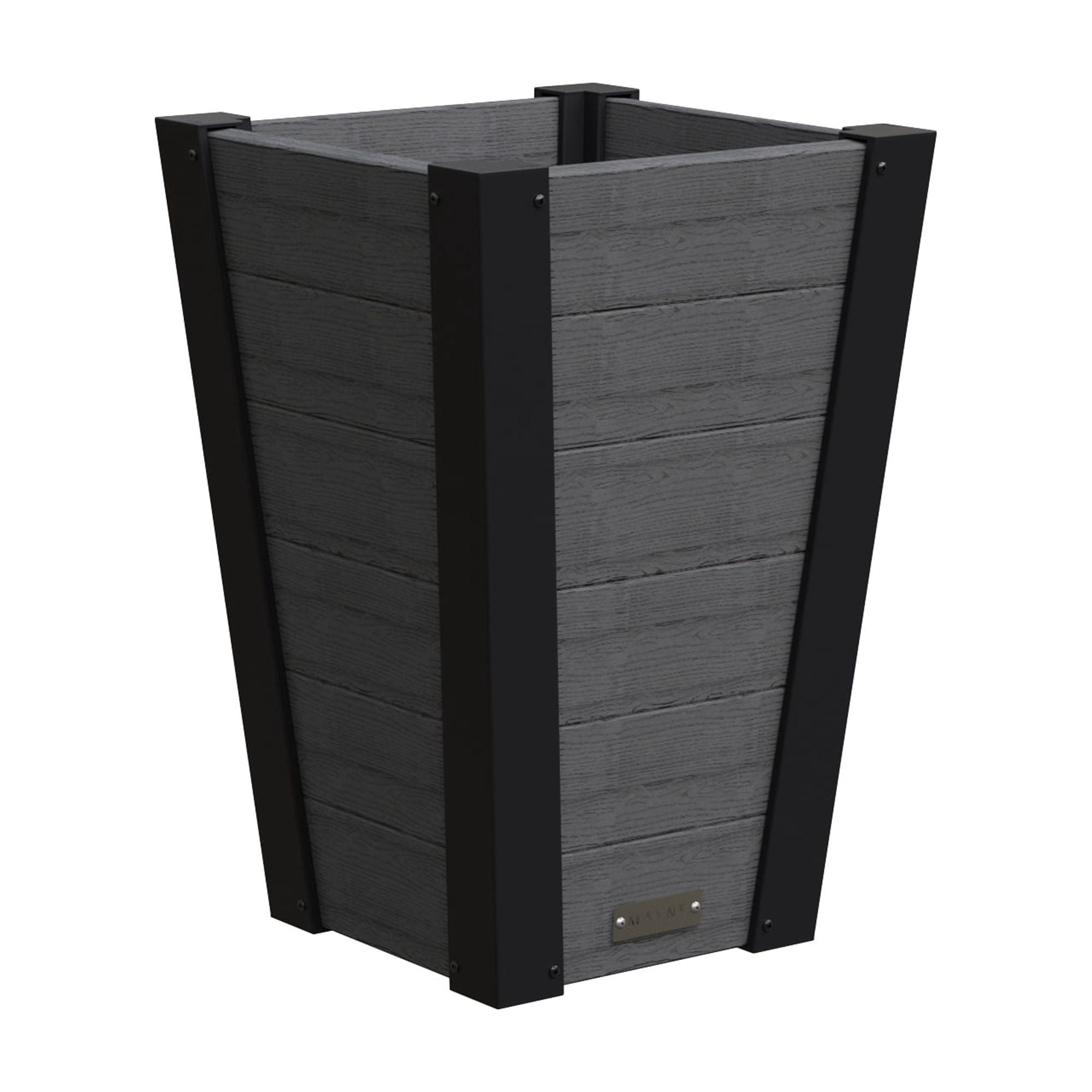 Horizon 22in Tall Tapered Planter - Charcoal
