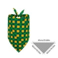 thumbnail image 3 of kladzum St. Patrick's Day Dog Bandanas Pet Scarf Fluffys Small Family Population Water Towel Clovers Pet Triangular Scarf Four Leaf Clovers Dog Scarf Accessories, 3 of 8