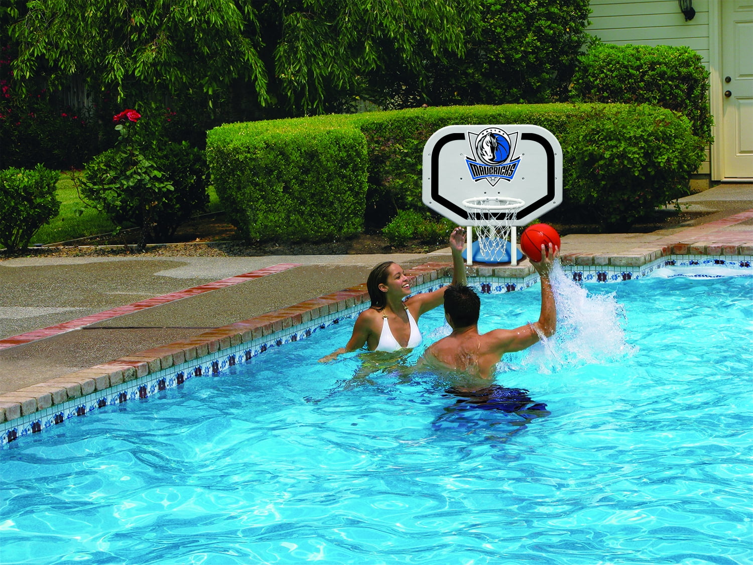 Poolmaster Dallas Mavericks NBA Pro Rebounder-Style Poolside Basketball Game