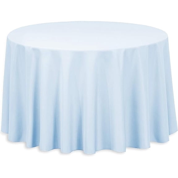 120 in. Round Tablecloth - Baby Blue