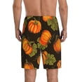 thumbnail image 3 of Gaeub Orange Pumpkin Printed Men's Short Pajama Pants, Lightweight Lounge & Sleep Bottoms Keep You Cool - 4X-Large, 3 of 9