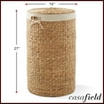 thumbnail image 7 of Casafield Round Laundry Hamper with Lid and Removable Liner Bag - Natural, Woven Water Hyacinth Laundry Basket for Clothes, 7 of 7