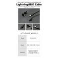 thumbnail image 2 of Lightning to 2Pin 6N OCC Upgrade Cable Remote Control with Microphone 4.1ft Compatible with Senns IE80 IE80s IE80i IE8 Earphones, 2 of 9
