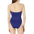 thumbnail image 2 of Trina Turk Women's Standard Bandeau One Piece Swimsuit, Ultramarine//Paradise Plume, 4, 2 of 3