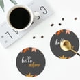 thumbnail image 5 of Disketp Autumn And Fall Leaves Funny Coasters,6 Pcs Leather Coasters With Holder, Perfect Housewarming Hostess Gifts,Protect Furniture From Water Marks Scratch And Damage, 5 of 9