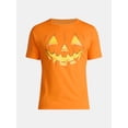 thumbnail image 5 of Halloween Men's Pumpkin Jack O' Lantern Smile Graphic Tee Shirt from Way to Celebrate, Sizes XS-3XL, 5 of 5