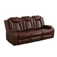 thumbnail image 7 of TrumanPick Power Air Leather Recliner Sofa Set with LED Lights Lazy Boy Recline Couches for Living Room with USB Port, Cup Holders, Red, 7 of 7