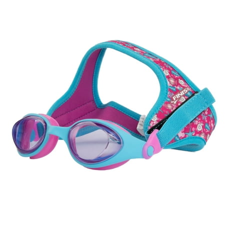 FINIS DragonFly Goggles - Kids Swim Goggles for Ages 4?12 with UV Protection  Buoyant Neoprene Strap  and Durable Lenses - PVC- and Latex-Free - Shell