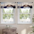 thumbnail image 2 of LALILO Kitchen Curtain Valance Walk Couple Love Winter Forest Rod Pocket Window Curtain 52"x 18" Set of 2, 2 of 5