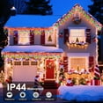 thumbnail image 4 of XURISEN Icicle Christmas Lights Outdoor 1280 LED 132ft 240 Drops with 8 Modes Fairy Lights,Plug in Waterproof Timer Memory Function for Christmas Holiday Wedding Party Decorations(Multicolor), 4 of 8
