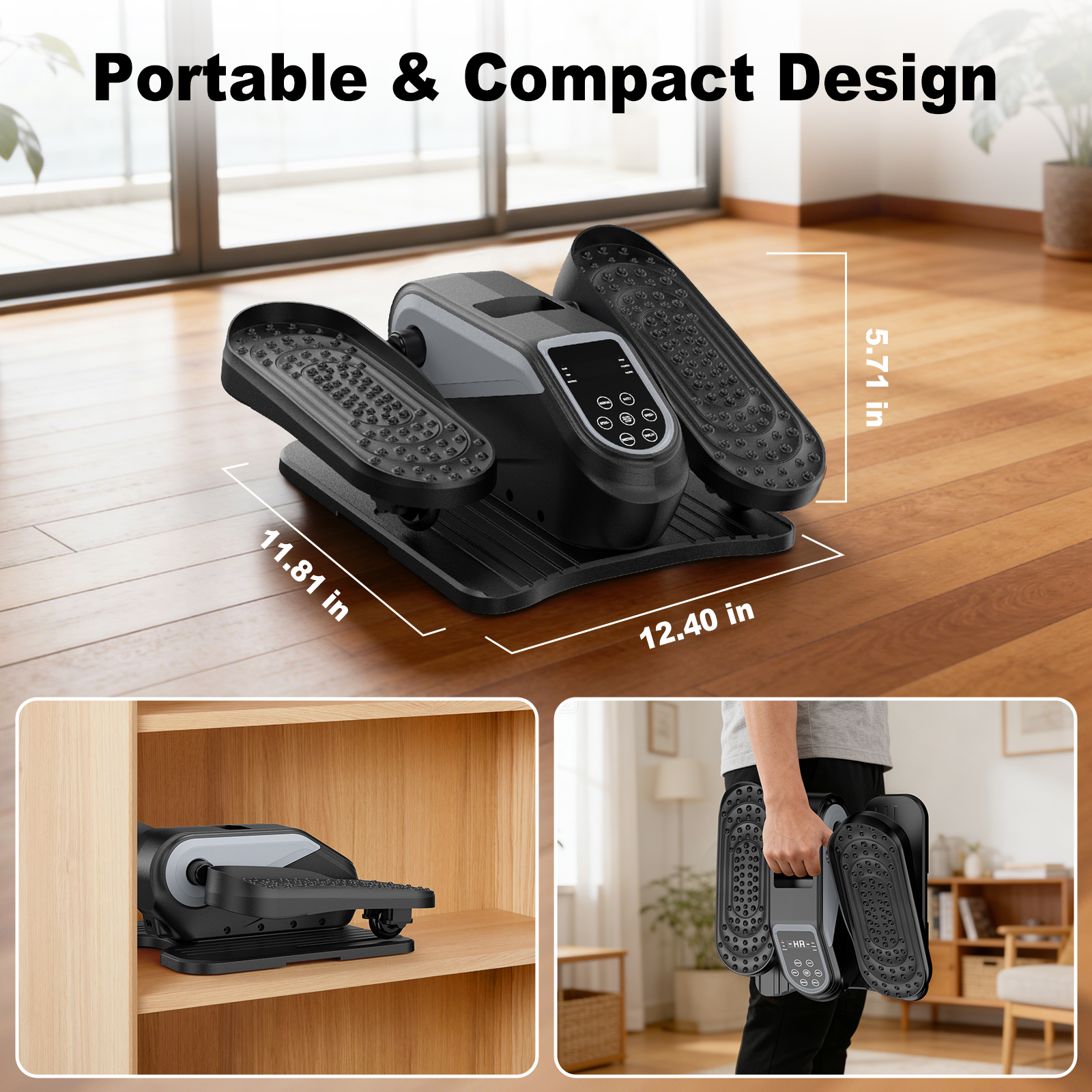 Funslim Under Desk Electric Elliptical with 12 Speeds photo 4