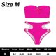thumbnail image 2 of Traje de baño de dos piezas con tiras y aros acanalados para mujer, 2 of 5