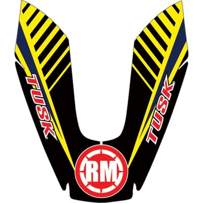Attack Graphics Turbine Front Fender Decal Blue/Yellow for Husqvarna FE 450 2016