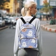 thumbnail image 7 of FORMRS Mini Backpack Purse for Women Travel Daypack Casual Shoulder Bag, Blue Halloween, 7 of 7
