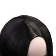 thumbnail image 4 of Onedor 11" Short Straight Middle Part Synthetic Heat Resistant Bob Wigs, Full Head Hair Wigs for Women, Girls (1B - Off Black), 4 of 5