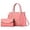 Pink, variant on 2pcs Handbags and Purses Leather Tote Shoulder Bags Women Crossbody Bag Trendy Evening Party Satchel and Wallet Set Pink