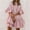 Pink, variant on Spring Summer Ruffle Sleeve Tiered Babydoll Dress for Women Flowy Swing Mini Dress Boho Flowy Pleated Dress Pink XL