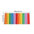 thumbnail image 3 of Rainbow Striped Table Skirt, Wrinkle Resistant Decorative Table Skirt with Ruffle Header, Colorful Table Cover, for Party, Banquet, Home Decor, 3 of 5
