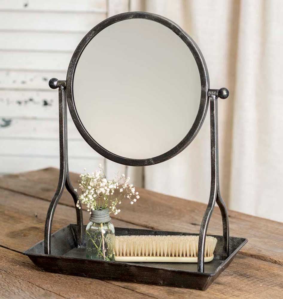 Vanity Tray with Round Mirror - Walmart.com