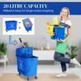 thumbnail image 5 of Clean the mop bucket, the mop bucket with a wringer, the wheel-mop bucket, durable for floor cleaning, capable of separating dirty water and clean water., 5 of 9