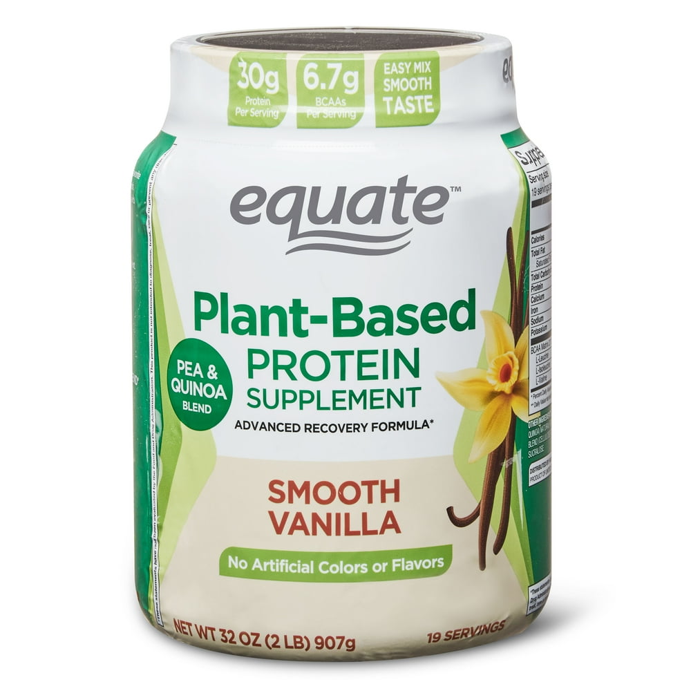 Equate Plant Based Protein Supplement, smooth Vanilla | Advanced ...