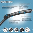 thumbnail image 6 of Erasior 26"&14" Fit For Toyota Yaris 2009 Windshield Wiper Blades 26 in & 14 in Replacement Wiper For Car Front Window, Pack of 2, ES0003PW, 6 of 7