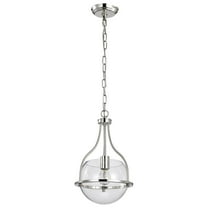 Nuvo Lighting Amado 1 Light Pendant - 10 Inches - Polished Nickel Finish - Clear Glass - Polished Nickel