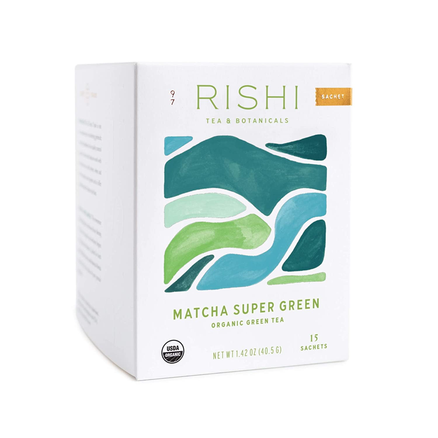 Rishi Tea Organic Green Tea Matcha Super Green 15 Tea Bags 1.43 oz Pack of 4