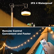 Rechargeable Camping String Lights 32.8ft Outdoor LED Lights with RGB & Warm White