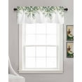 thumbnail image 3 of Eucalyptus Leaves Kitchen Valances for Windows Farmhouse Linen Window Valance Curtain for Living Room Window Treatment Green Botanical Floral Vines Flowers Valance Rod Pocket Topper, 60 x 18 Inch, 3 of 6
