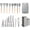 Gray, variant on Bartans Silicone Cooking Utensils Set, BPA Free Heat Resistant Pink Baking Tools Kitchen Knife 19 Pc