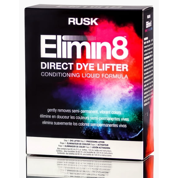 Liquid Formula Kit , Rusk Elimin8 Direct Dye Lifter Conditioning Liquid Formula Kit , Hair Scalp Head - Pack of 1 w/ SLEEKSHOP Teasing Comb