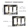 thumbnail image 3 of Marble Pattern Black Gold Switch Cover Decorative Wall Plate 3-Gang Standard Size, 3 of 5
