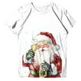 thumbnail image 6 of Kedxroy Christmas Shirt Women Christmas Print T Shirt Vintage Graphic Short Sleeve Tops Tees(White,XXL), 6 of 6