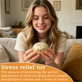 thumbnail image 5 of Glitter Dumpling Squishy Steamed Bun Stress Relief Toy, Soft Squeeze Fidget Toys with Smiling Face Design 3.94 Inches Hand Exercise, 5 of 5