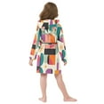 thumbnail image 7 of FORMRS Niños Bathrobe Unisex Hooded Robe Soft Plush Pajamas Sleepwear, Size 10-12T, Beige Abstract, 7 of 7