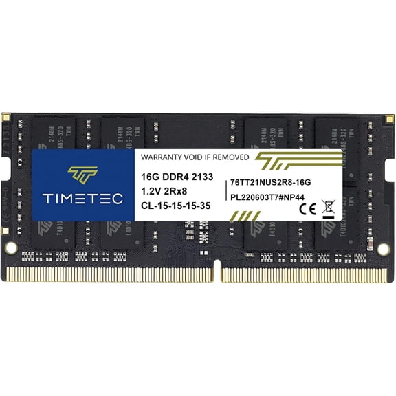 Timetec 16GB DDR4 Laptop RAM Memory, 2133MHz PC4-17000, SODIMM 260-Pin, Non-ECC Unbuffered, 1.2V CL15, Dual Rank 2Rx8