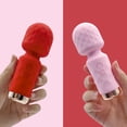 thumbnail image 4 of Birdsexy Mini Wand Vibrator Massager Sex Toys for Women, Female Clitoris Nipple Stimulator, G-Spot Vibrator for Women Couples AV Stick with 10 Vibrating Modes,Red (4.52*1.61in), 4 of 12